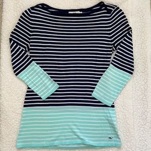 Vineyard Vines Striped Boatneck Top
